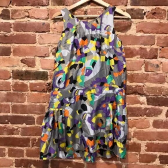See By Chloe 100% Silk Abstract Print Dress Size 4 - Picture 3 of 4